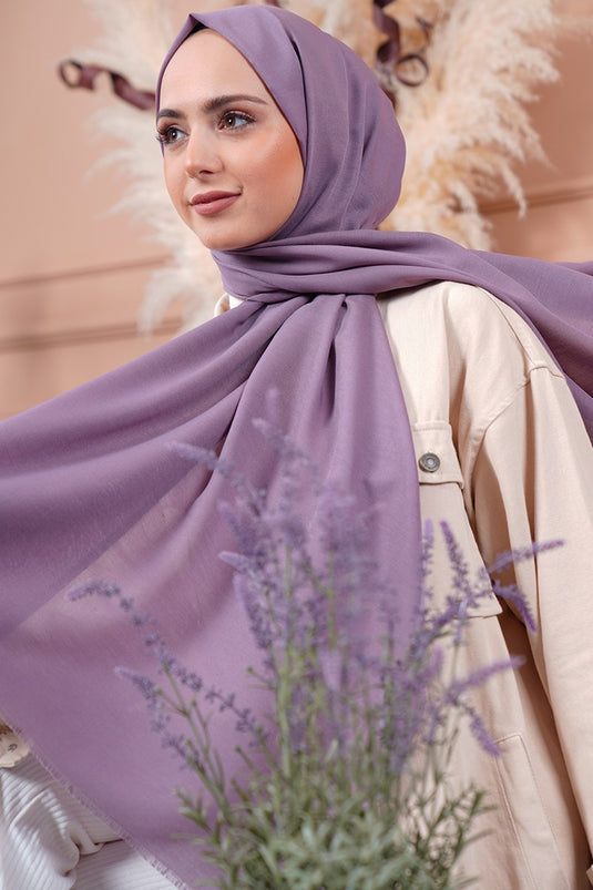 Cotton Lavanta Tülbent Şal