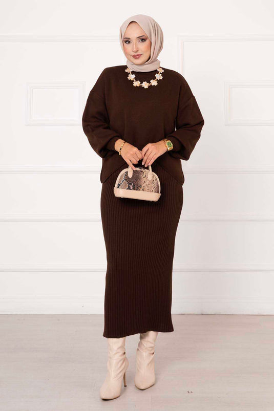 Ensemble Double Court Marron