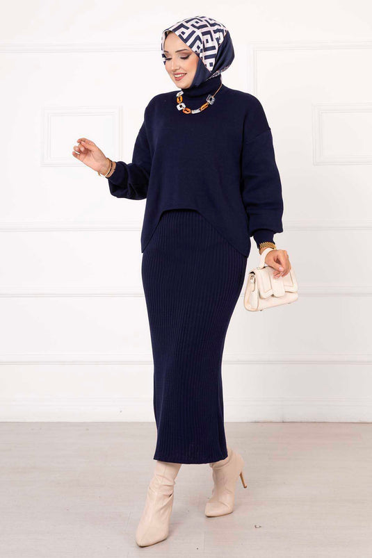 Croplu Double Set Navy Blue