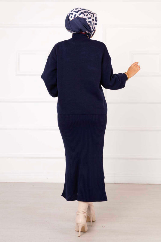 Croplu Double Set Navy Blue