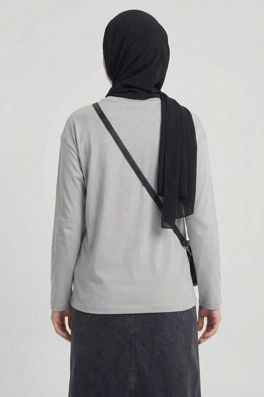 Tunika mit D-Logo und Herzmotiv, Grau