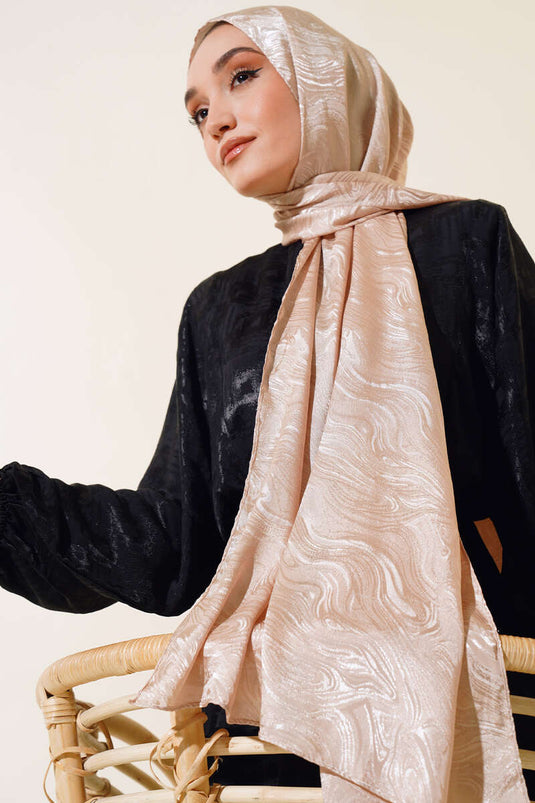 موجة نمط الجاكار ميليسا شال الرمال البيج