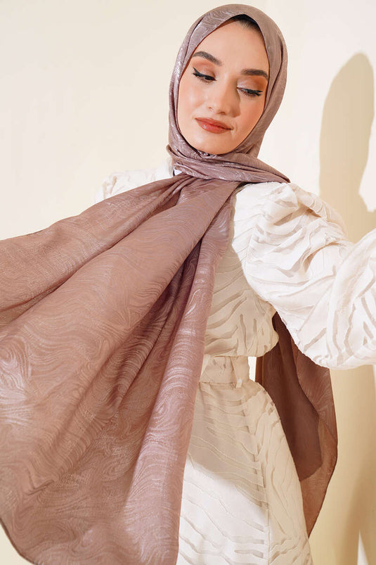 موجة نمط الجاكار ميليسا شال الحليب البني