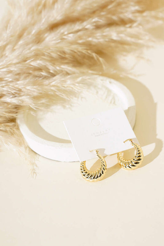 Boucles d'oreilles Wave en or