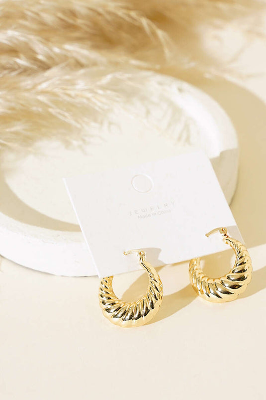 Boucles d'oreilles Wave en or