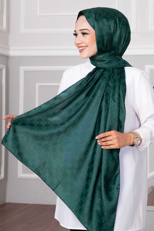 Emerald Patterned Modest Scarf