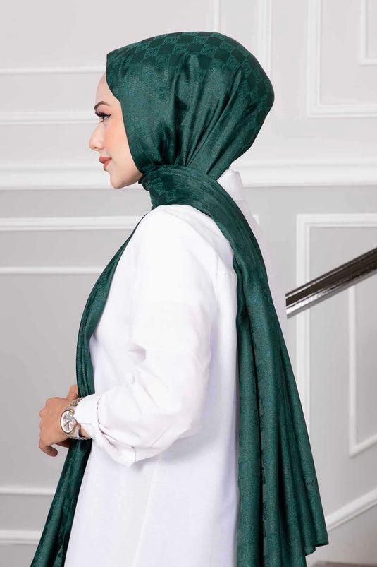 Emerald Patterned Modest Scarf