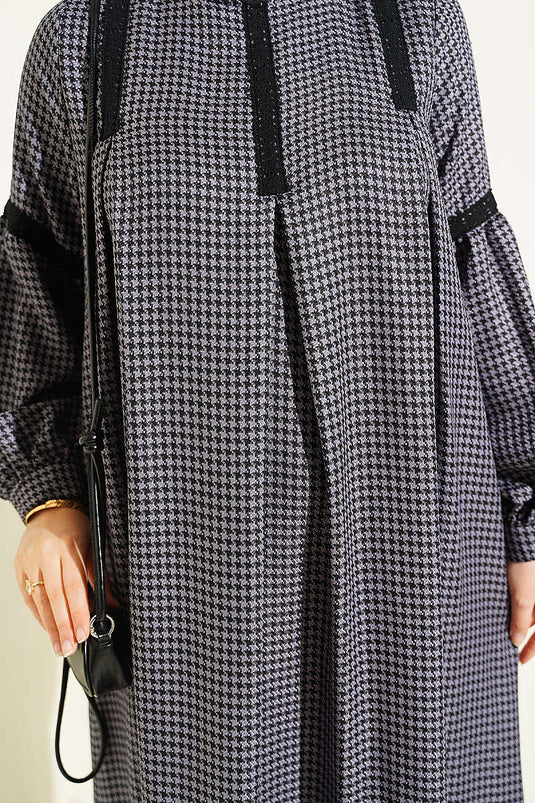 Robe À Motif Fair Isle Avec Dentelle Noire