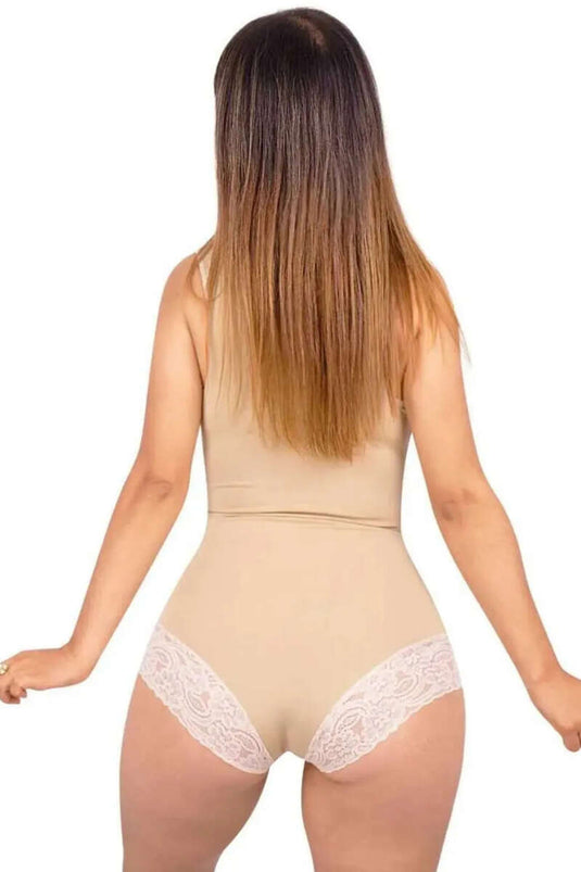 Dantelli Agraflı Zıbın Korse Ten