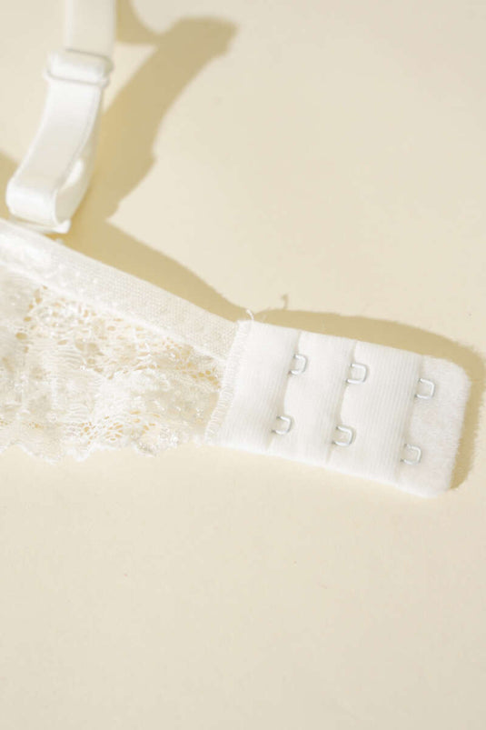 Reggiseno imbottito in pizzo ecrù