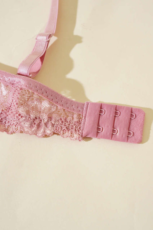 Reggiseno imbottito in pizzo Dusty Rose