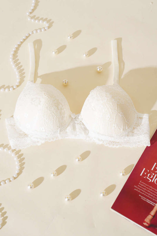 Lace Non-Padded Bra Ecru