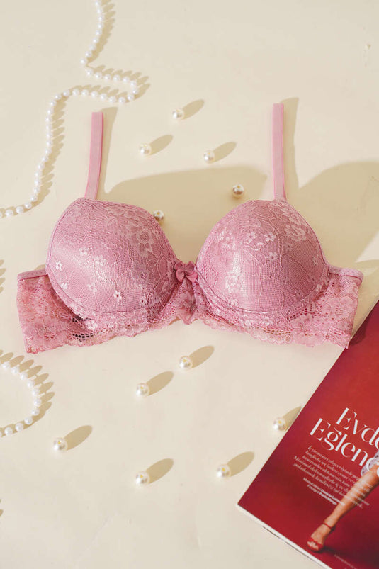 Lace Non-Padded Bra Dusty Rose