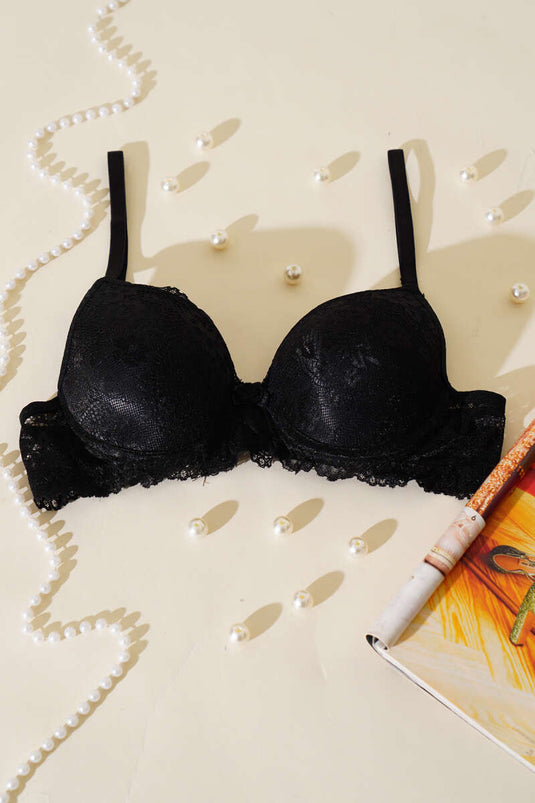 Lace Non-Padded Bra Black