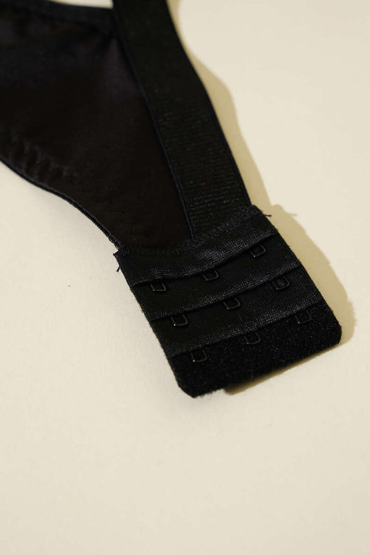 Soutien-gorge en dentelle et silicone, grande taille, noir