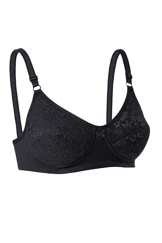 Schwarzer Spitzen-BH mit Schwammpolsterung