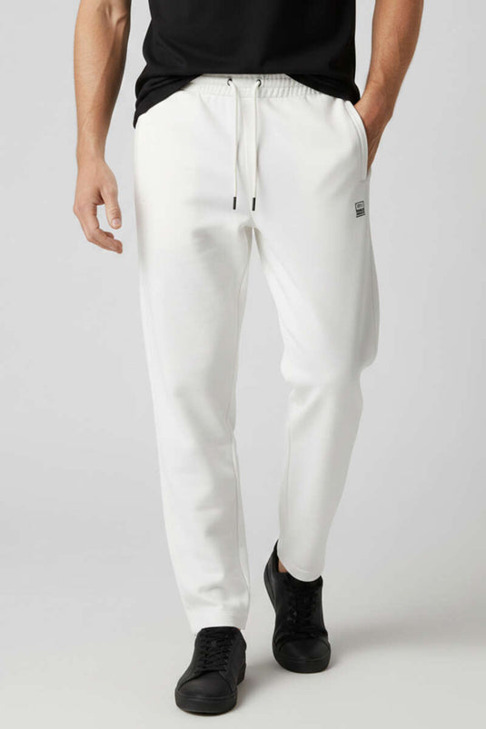 Dar Paça Ceinture Élastique Pantalon de Survêtement Homme Blanc