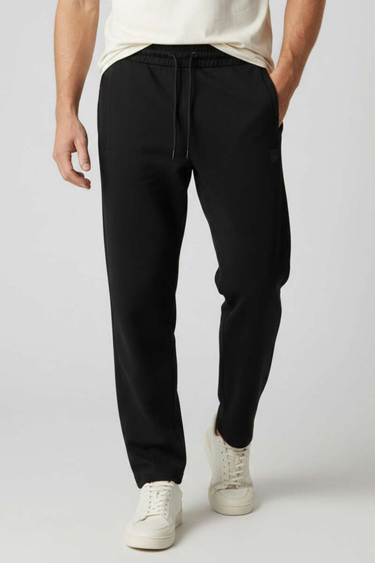 Dar Paça Bel Lastikli Erkek Eşofman Alt Siyah