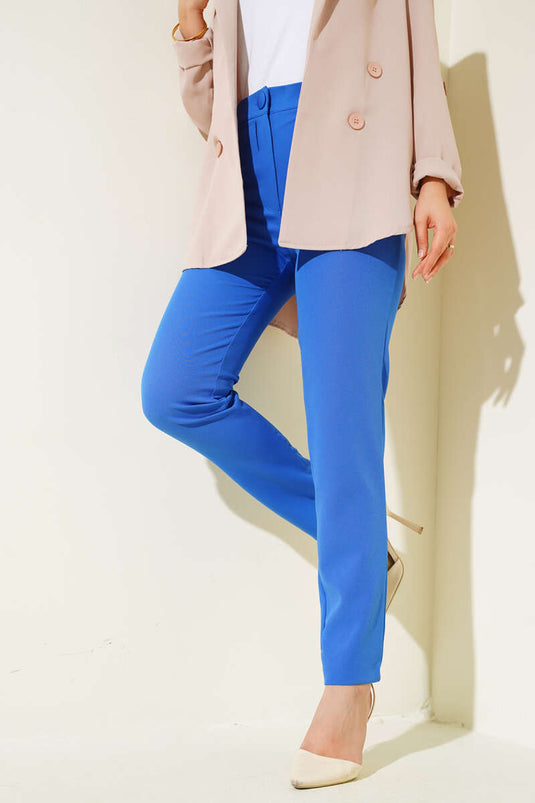 Slim Leg Buttoned Bukser Saks