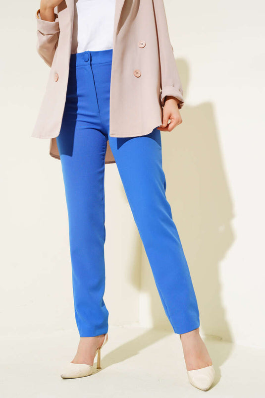 Slim Leg Buttoned Bukser Saks