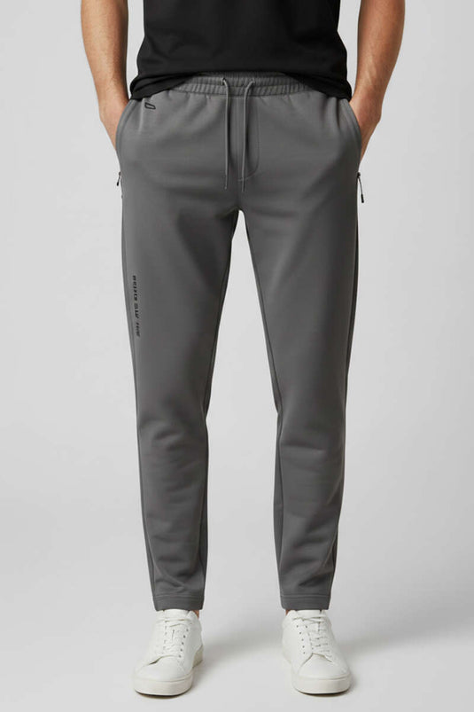 Bas de survêtement homme avec poches à fermeture éclair Dar Paça, gris fumée