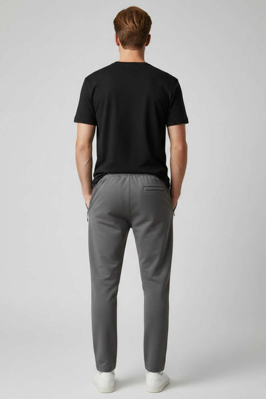 Bas de survêtement homme avec poches à fermeture éclair Dar Paça, gris fumée