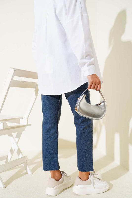 Dar Paça Lazer Kesim Kot Pantolon Kahve Tint