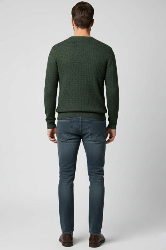 Dar Paça Likrali Cepli Erkek Pantolon Tintli