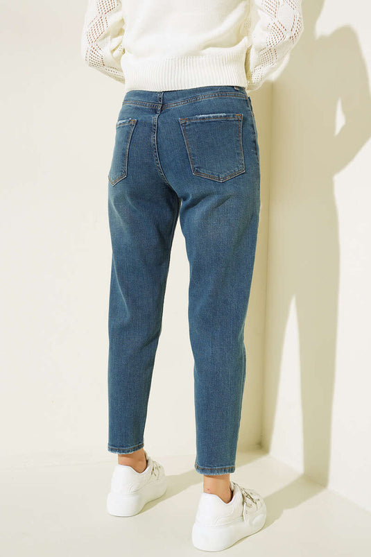 Pantalon bleu skinny