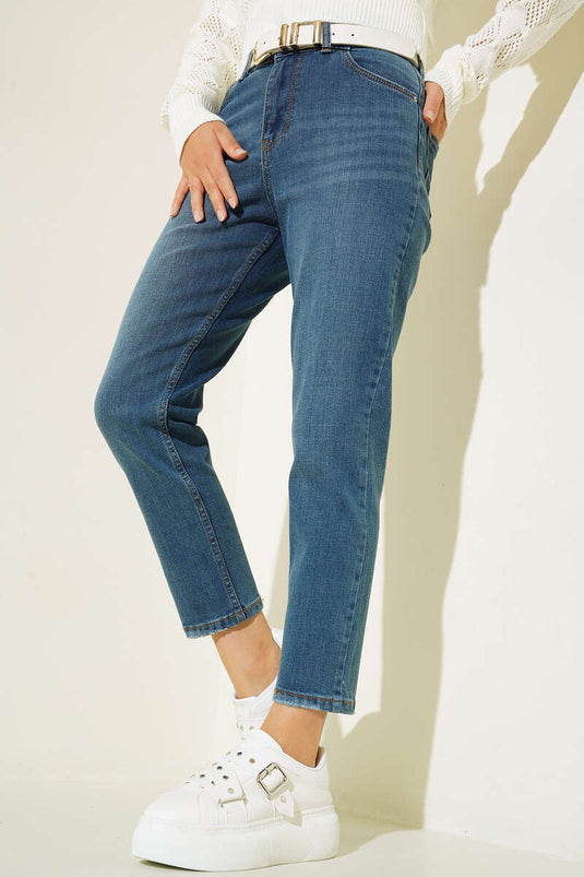 Pantalon bleu skinny
