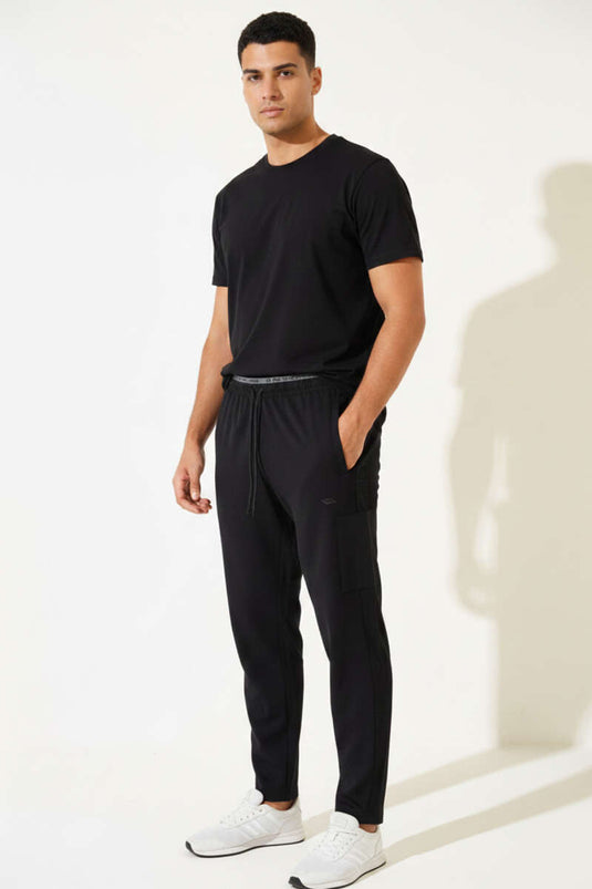 سروال رياضي رجالي دير باشا مايكرو أسود