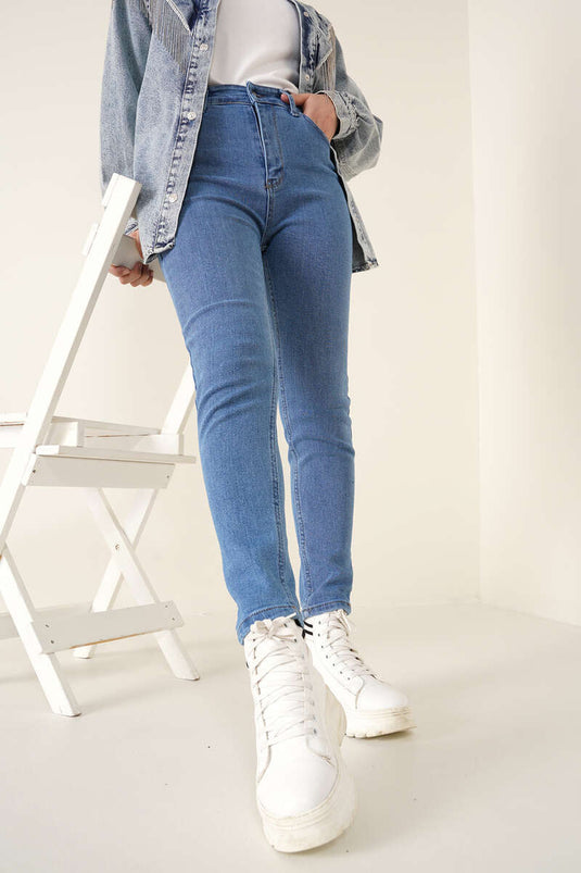 Dar Paça Skinny Jean Pants Light Blue