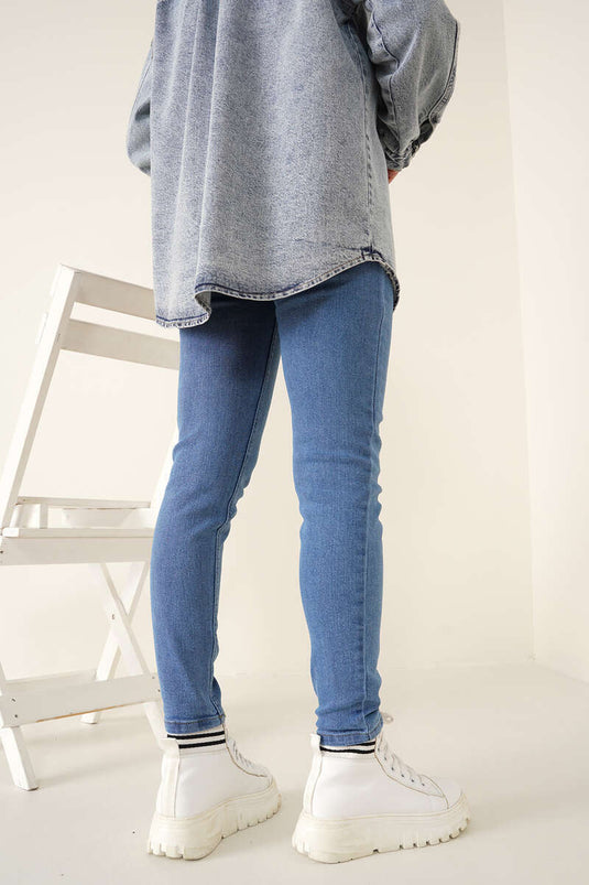 Dar Paça Skinny Jean Pants Light Blue