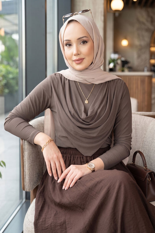 Degaje Dökümlü Sandy Body Marron Clair
