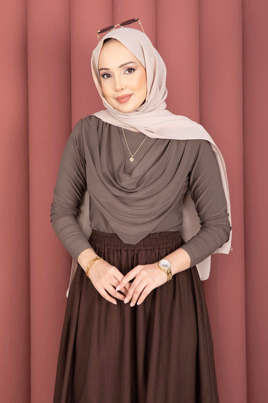 Degaje Dökümlü Sandy Body Marron Clair
