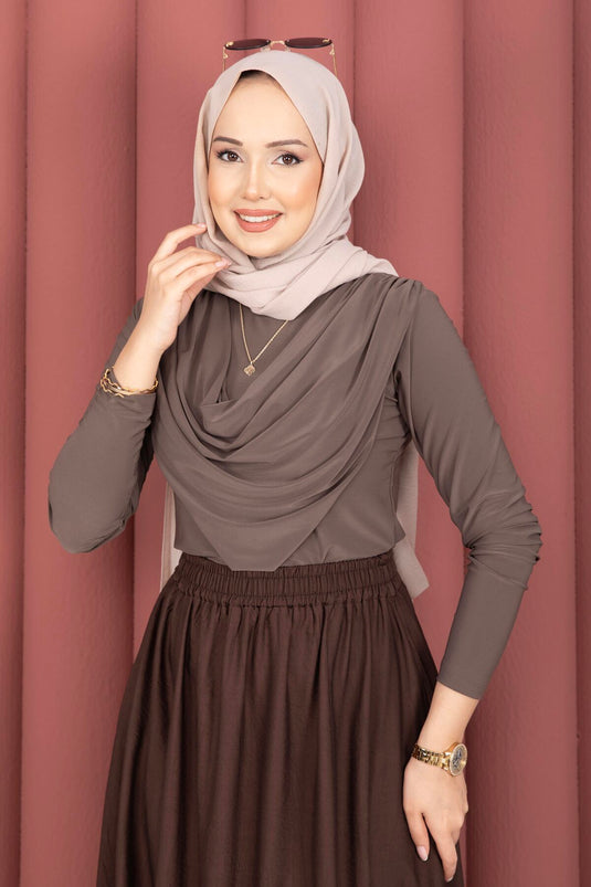 Degaje Dökümlü Sandy Body Marron Clair