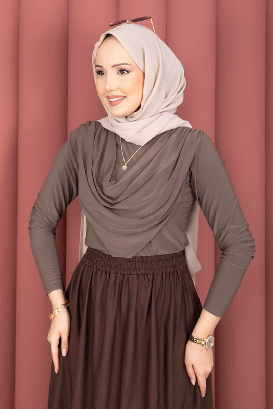 Degaje Dökümlü Sandy Body Marron Clair