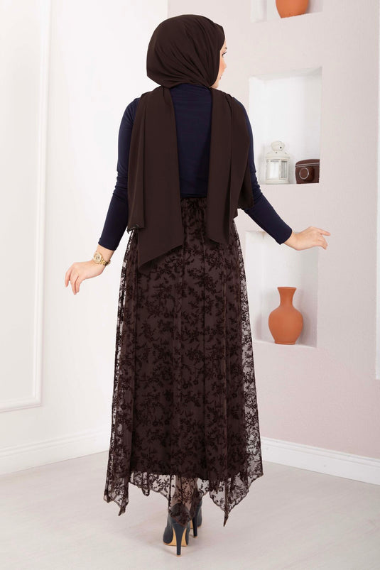 Open-Front Draped Sandy Body Navy Blue