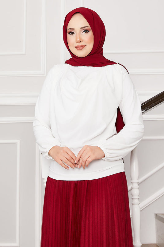 Sandy Blouse Ecru Collar