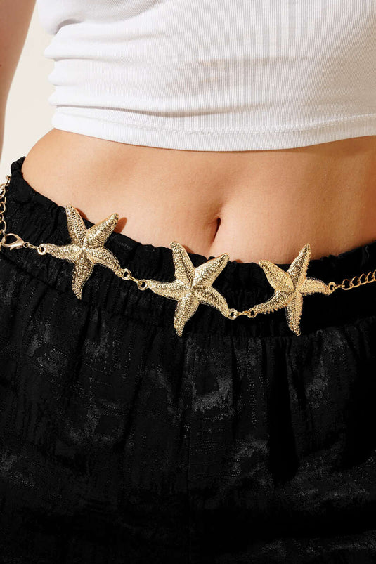 Deniz Yıldızlı Zincir Kemer Gold
