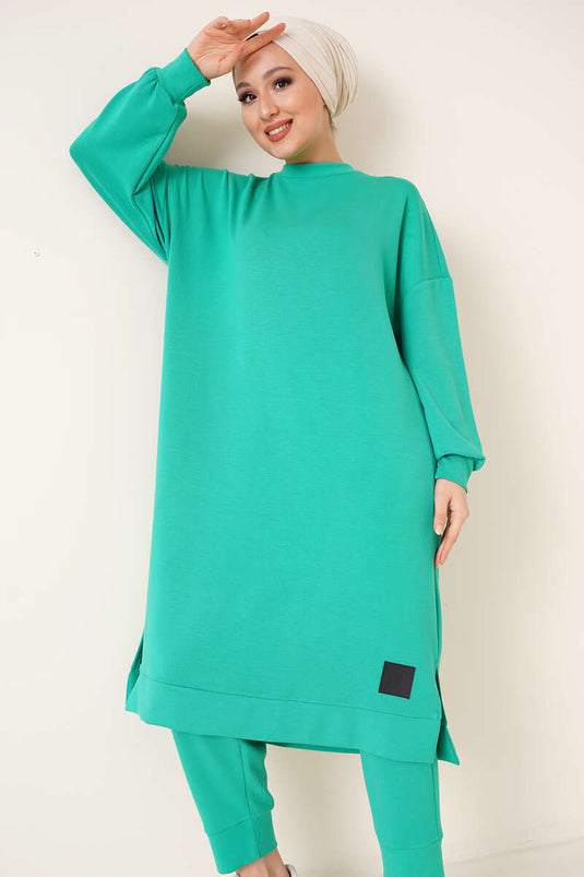 Deri Armalı Uzun İkili Takım Yeşil