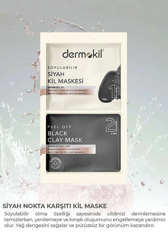 Dermokil Peelable Black Clay Mask 2x7.5 Ml