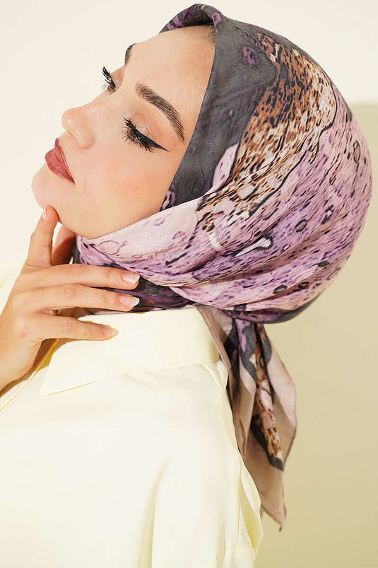 Écharpe Ayda En Bambou À Motifs Beige