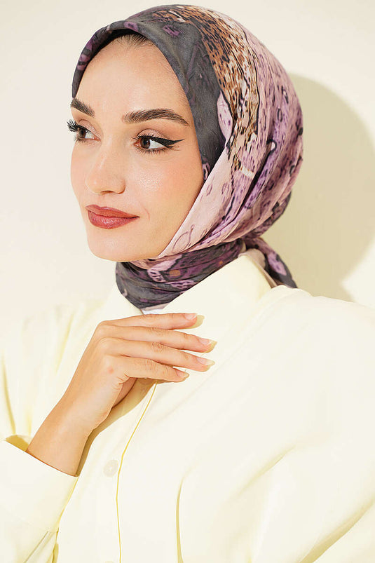 Écharpe Ayda En Bambou À Motifs Beige