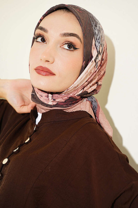 Écharpe Ayda Bambou À Motifs Latte