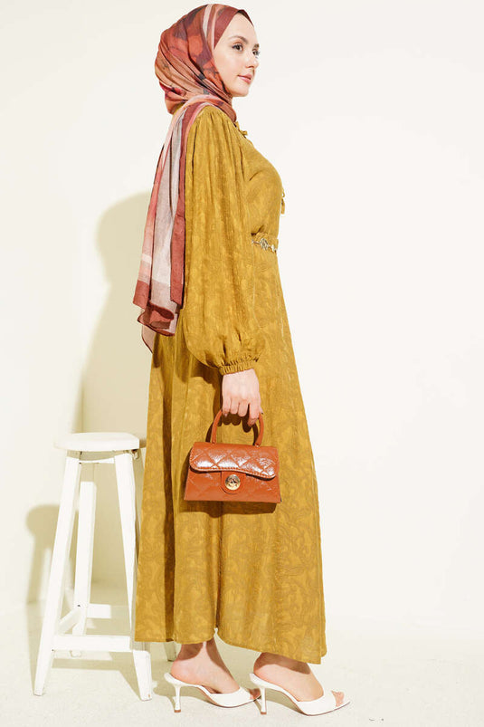 Ensemble deux pièces avec jupe à détails noués, vert olive