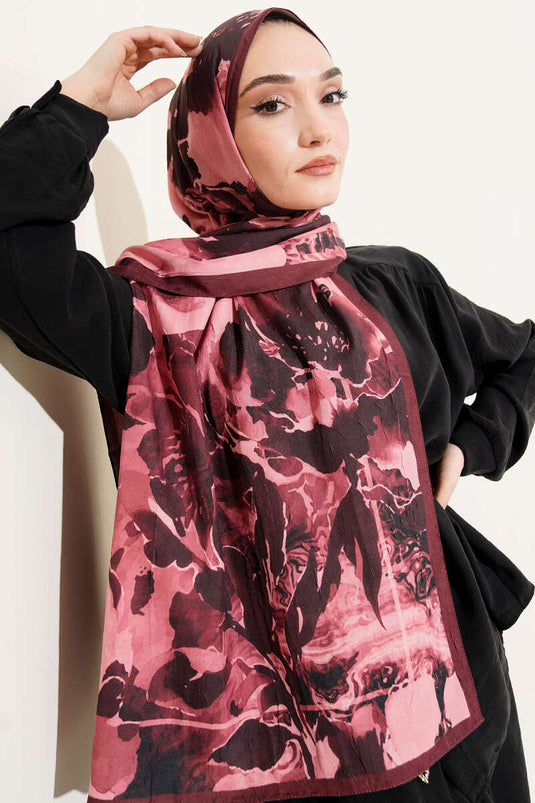 Série assortie 9 Bordeaux en bambou à motif kraş