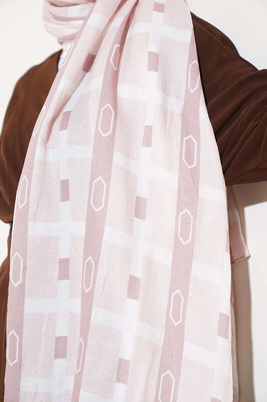 Châle Krash en bambou à motifs beige