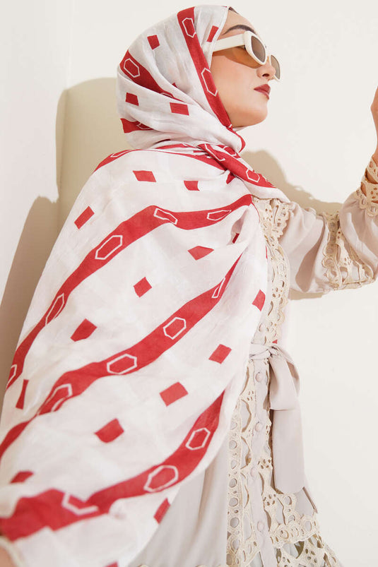 Carreau de châle Krash en bambou à motifs