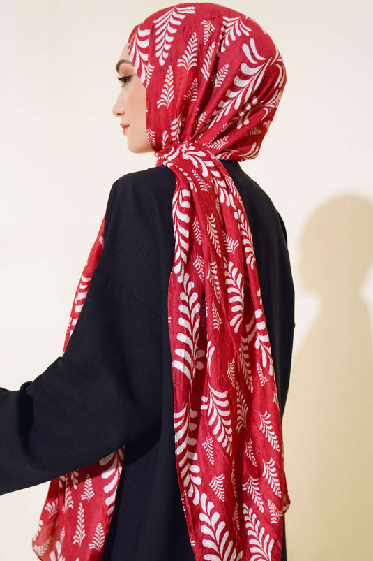 Patterned Bamboo Scarf Brick